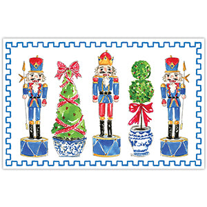 Handpainted Nutcrackers with Topiaries Placemats