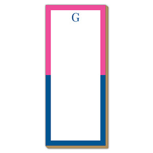 Preppy Duo Gold Monogram Skinny Notepad, Assorted Letters