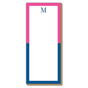 Preppy Duo Gold Monogram Skinny Notepad, Assorted Letters