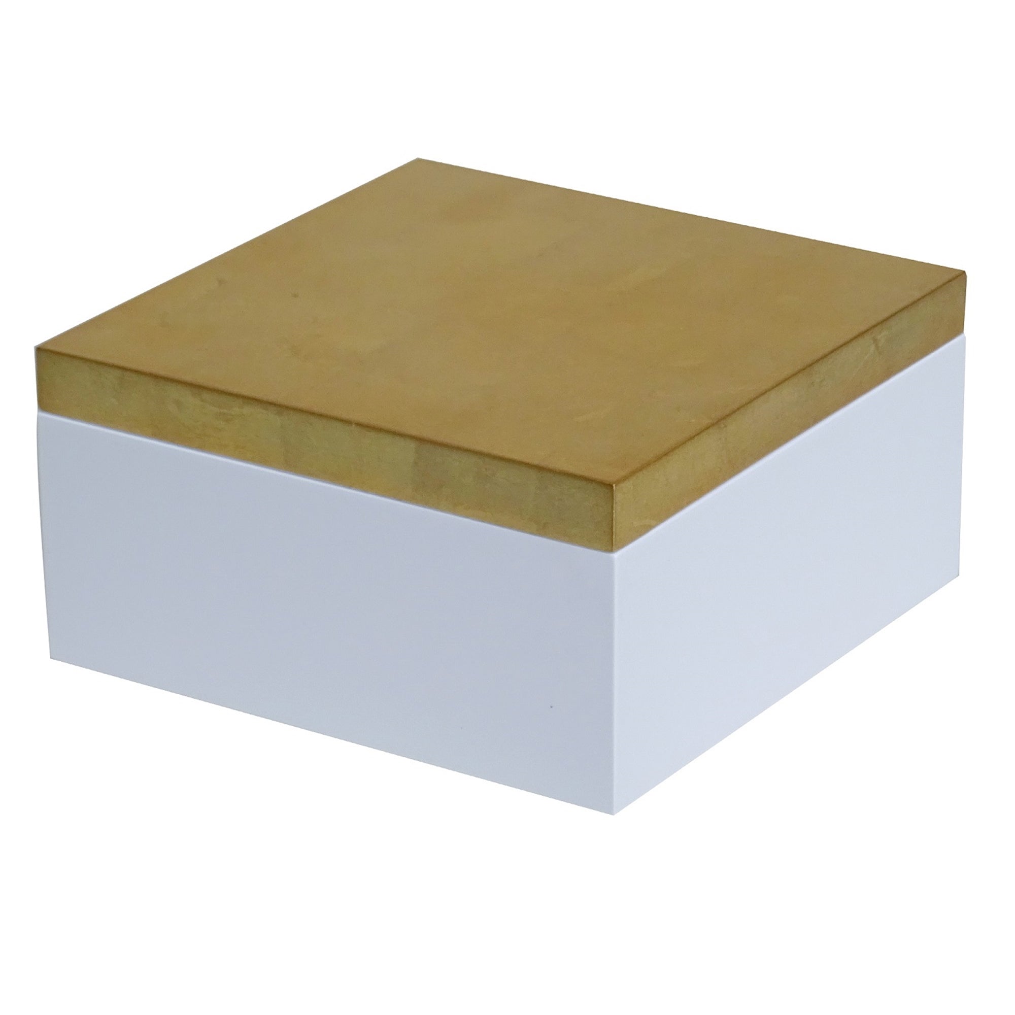 Lg. Square Box w/ Gold Leaf Lacquer Lid