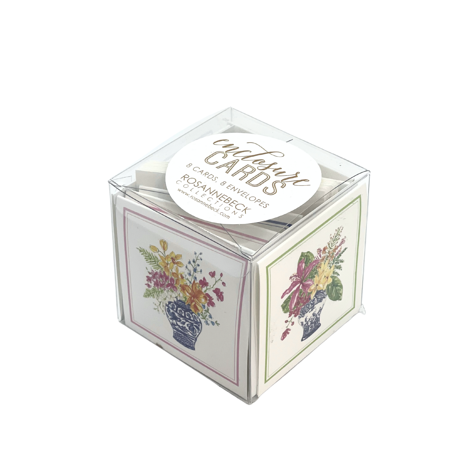 Boxed Floral Enclosure Cards
