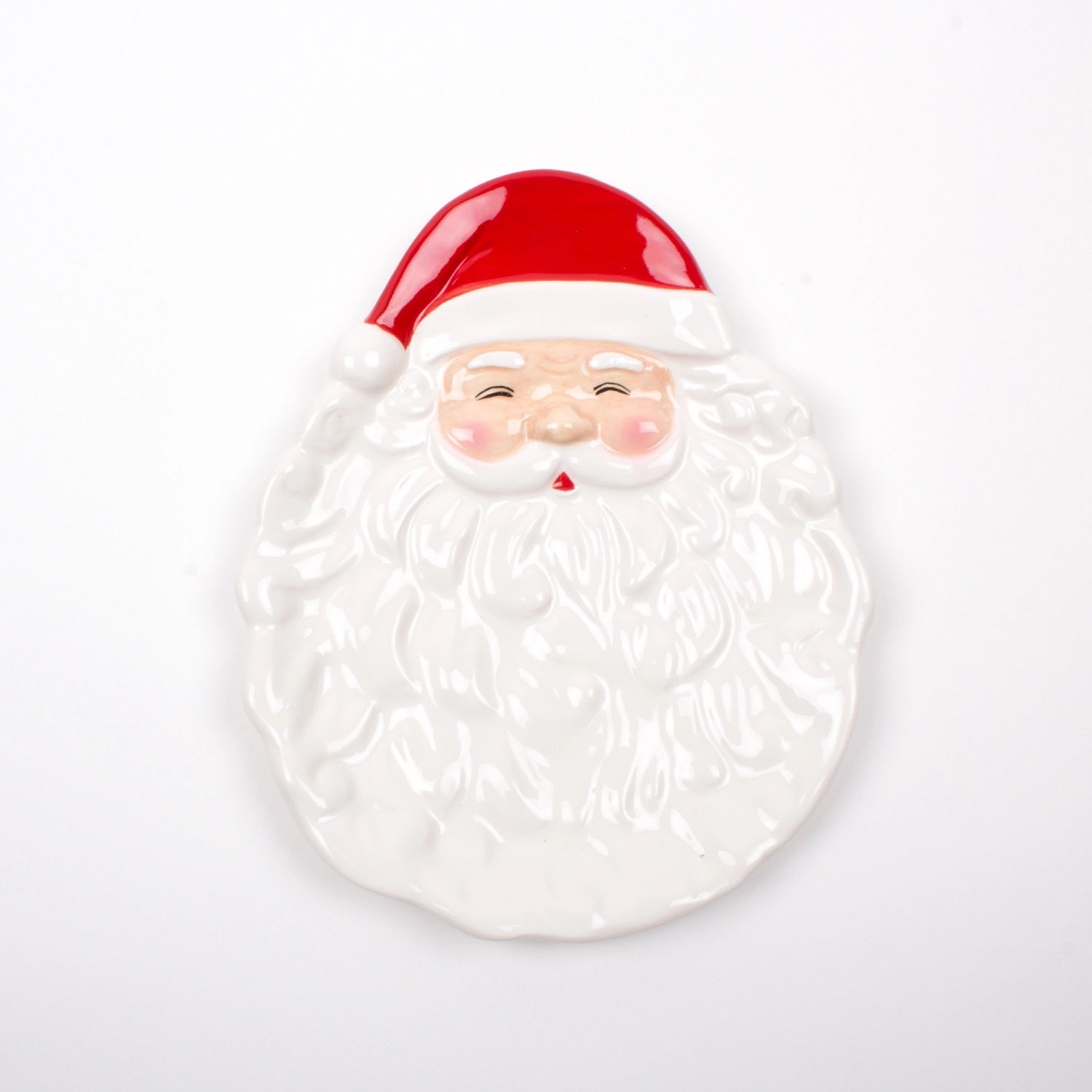 Red Santa Plate Set