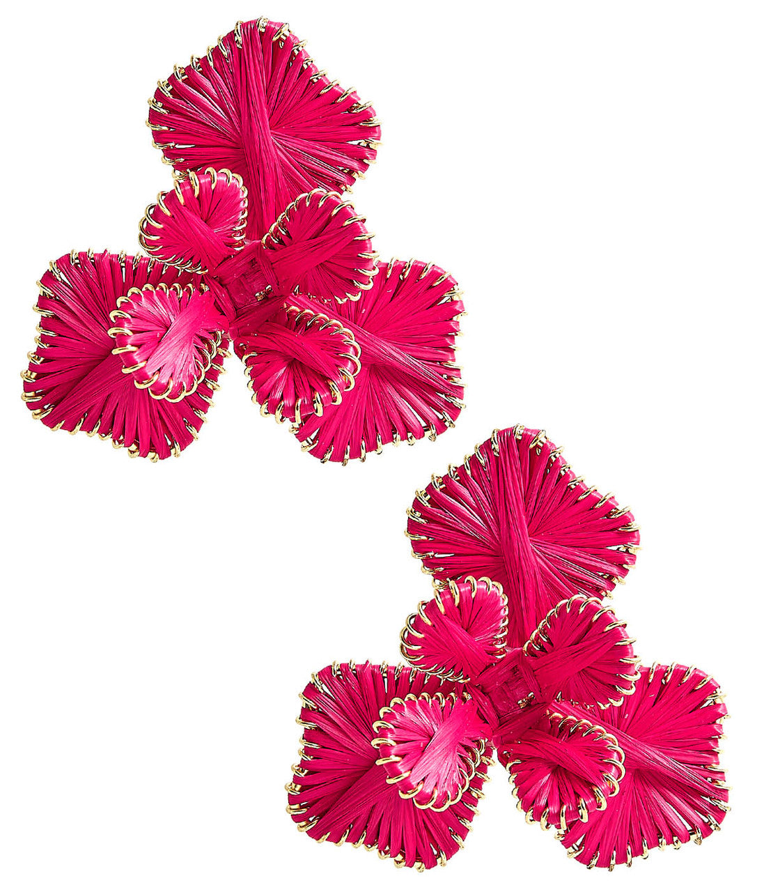 Kaia Raffia Flower Earrings, Assorted Colors