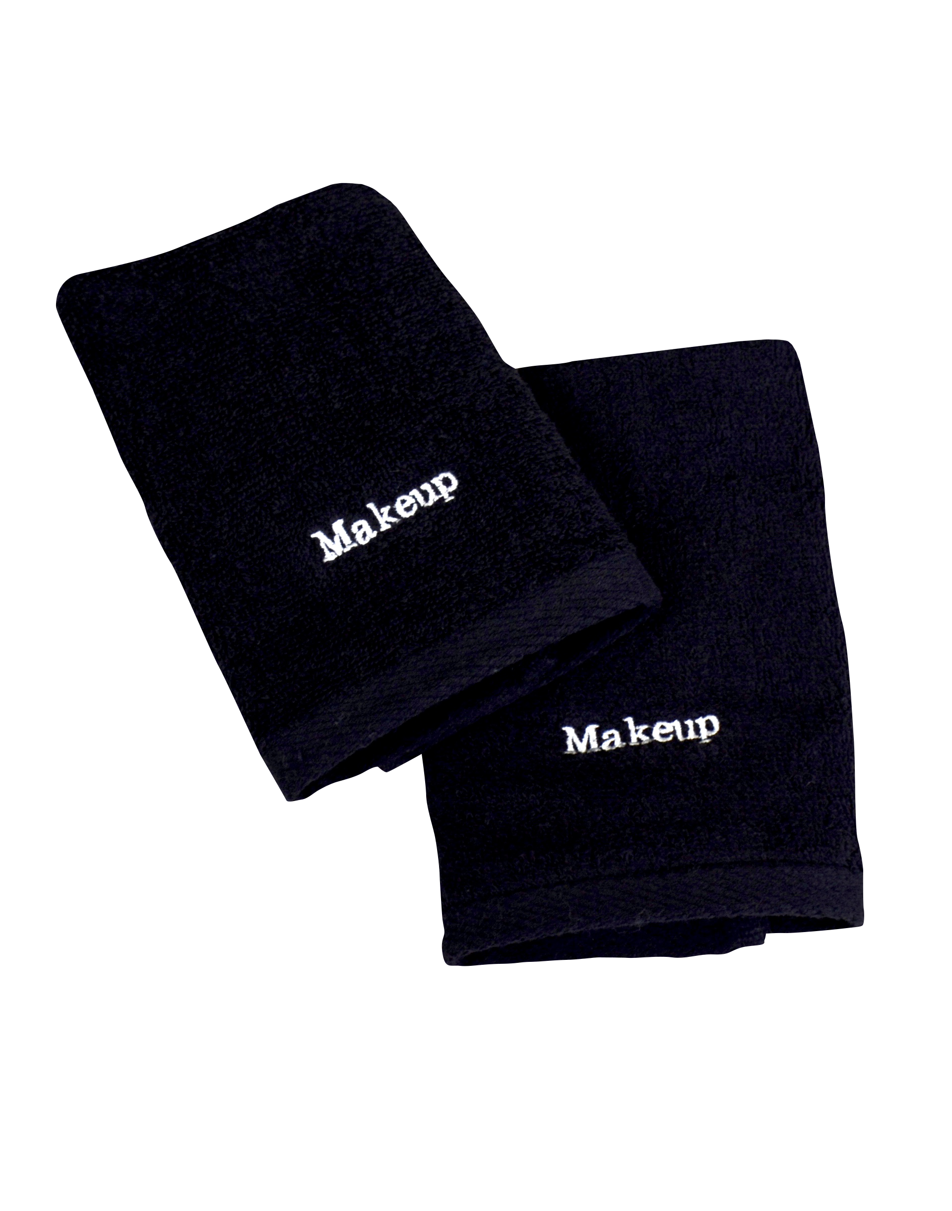 Black Make Up Washcloths, Set of 2