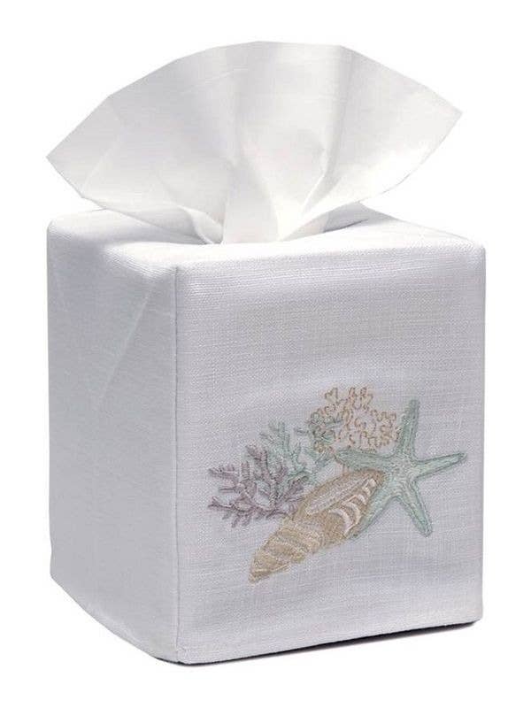 Tissue Box Cover Linen Cotton - Shell Collection