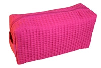 Small Waffle Cosmetic Bag, Assorted Colors