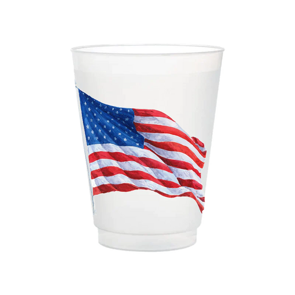 American Flag Frosted Cups - Memory Lane Monograms