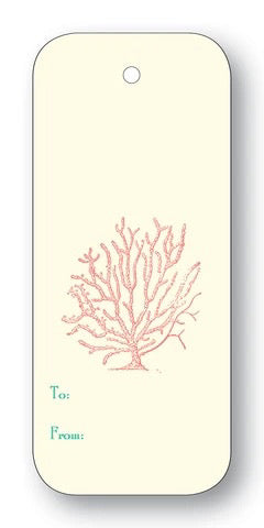 Coral To & From Gift Tag