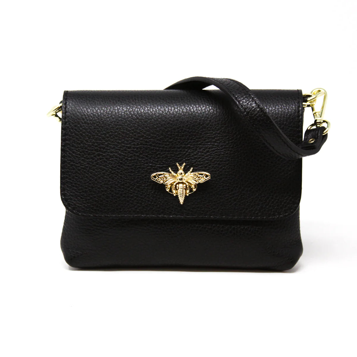 Leather Bee Crossbody