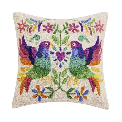 Otomi Birds w/ Heart Hooked Pillow