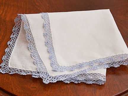 Handkerchief with on sale lace trim