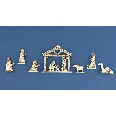 Pewter Standing Nativity (7pc)