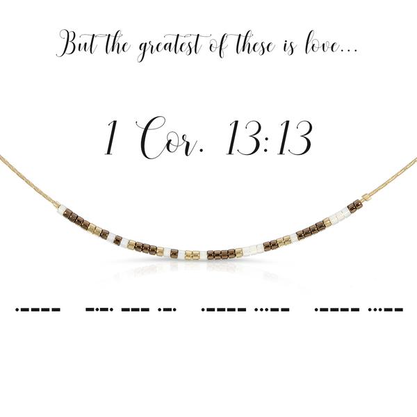 Strength Morse Code Necklace by Morse and Dainty