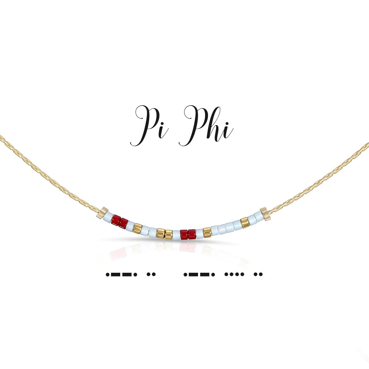 Sorority Morse Code Necklace, Assorted