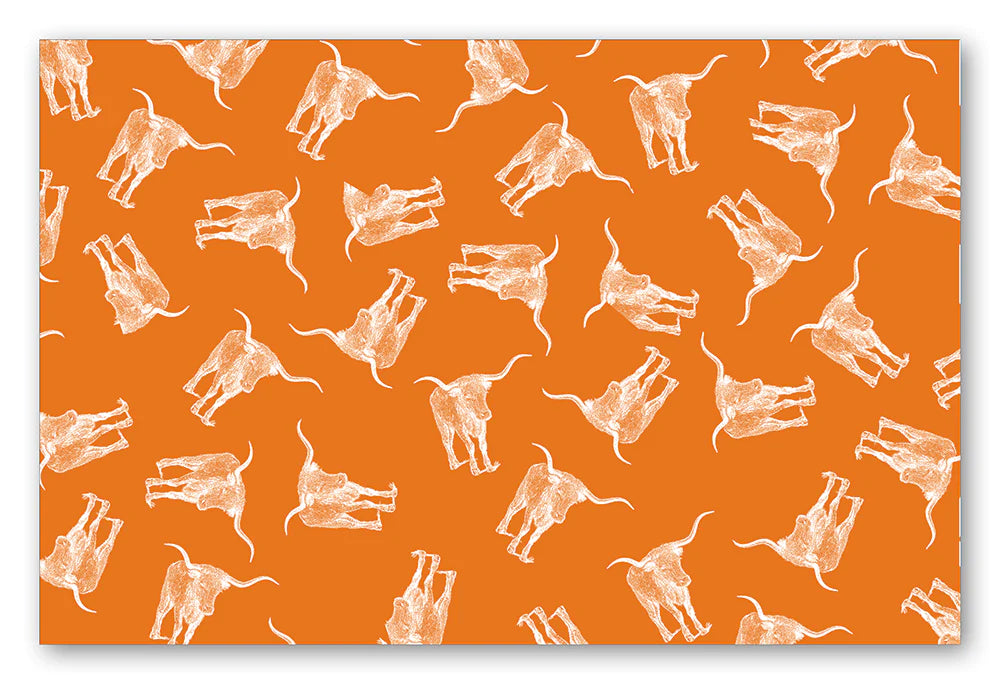 Scattered Longhorns Paper Placemat