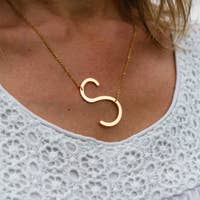 Large Letter Necklace - GOLD