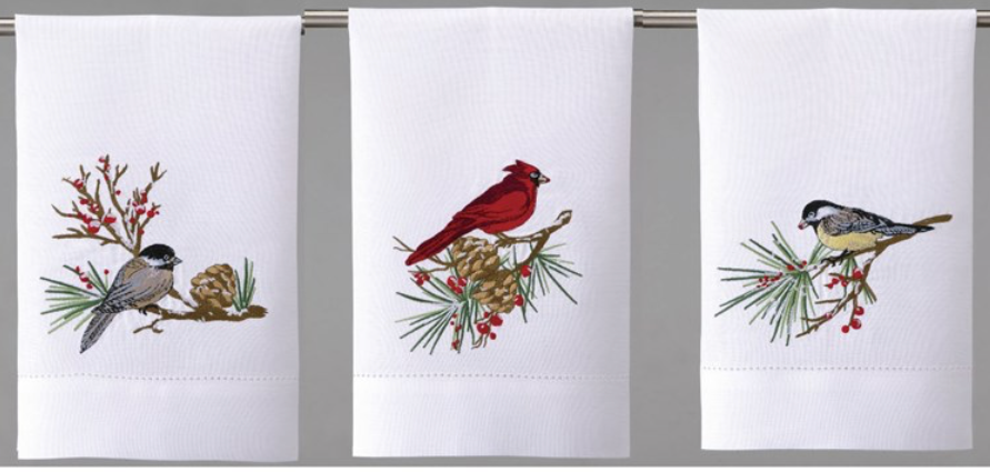 Snowbirds Embroidered Guest Towel