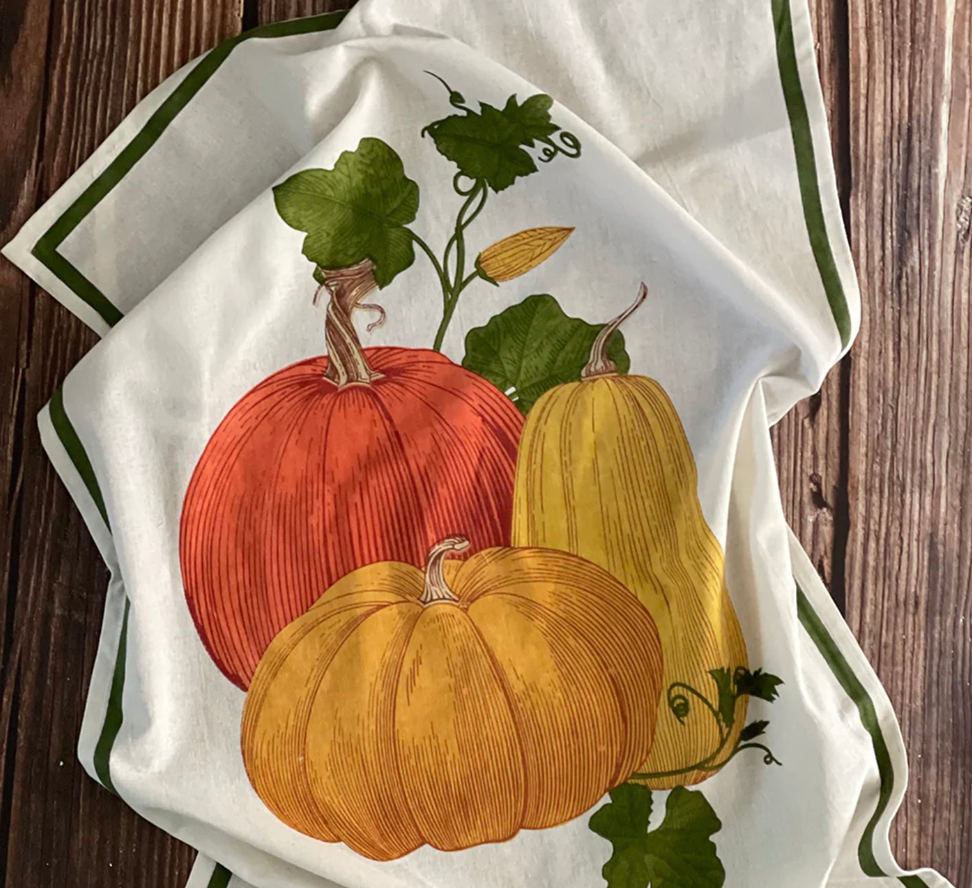 Pumpkin Floursack Kitchen Towel
