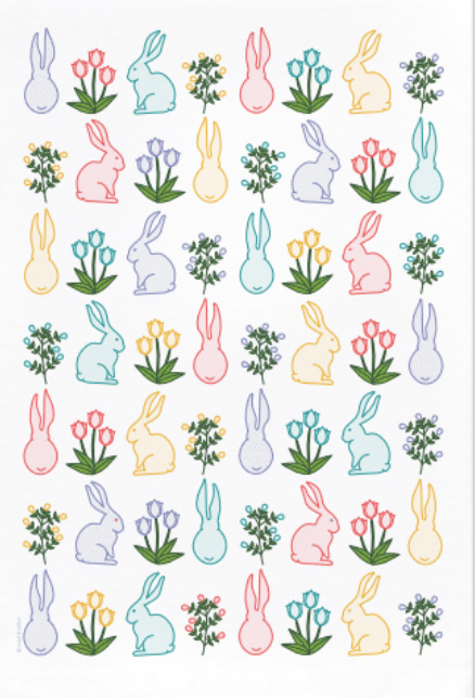 Bunny Garden Hand Towel