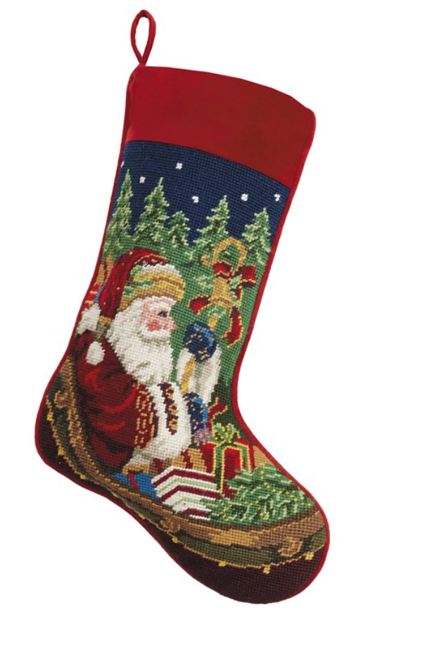 Needlepoint Stockings, Assorted Patterns