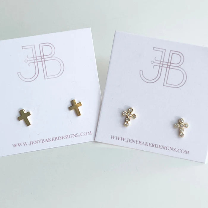 Golden Cross Studs