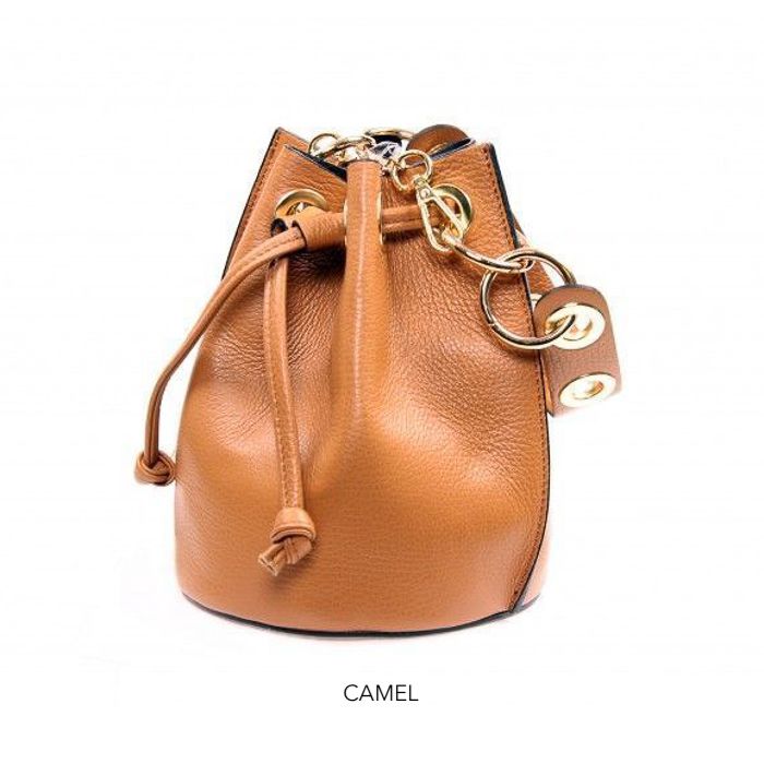 Bucket leather handbag Louis Vuitton Orange in Leather - 28261768