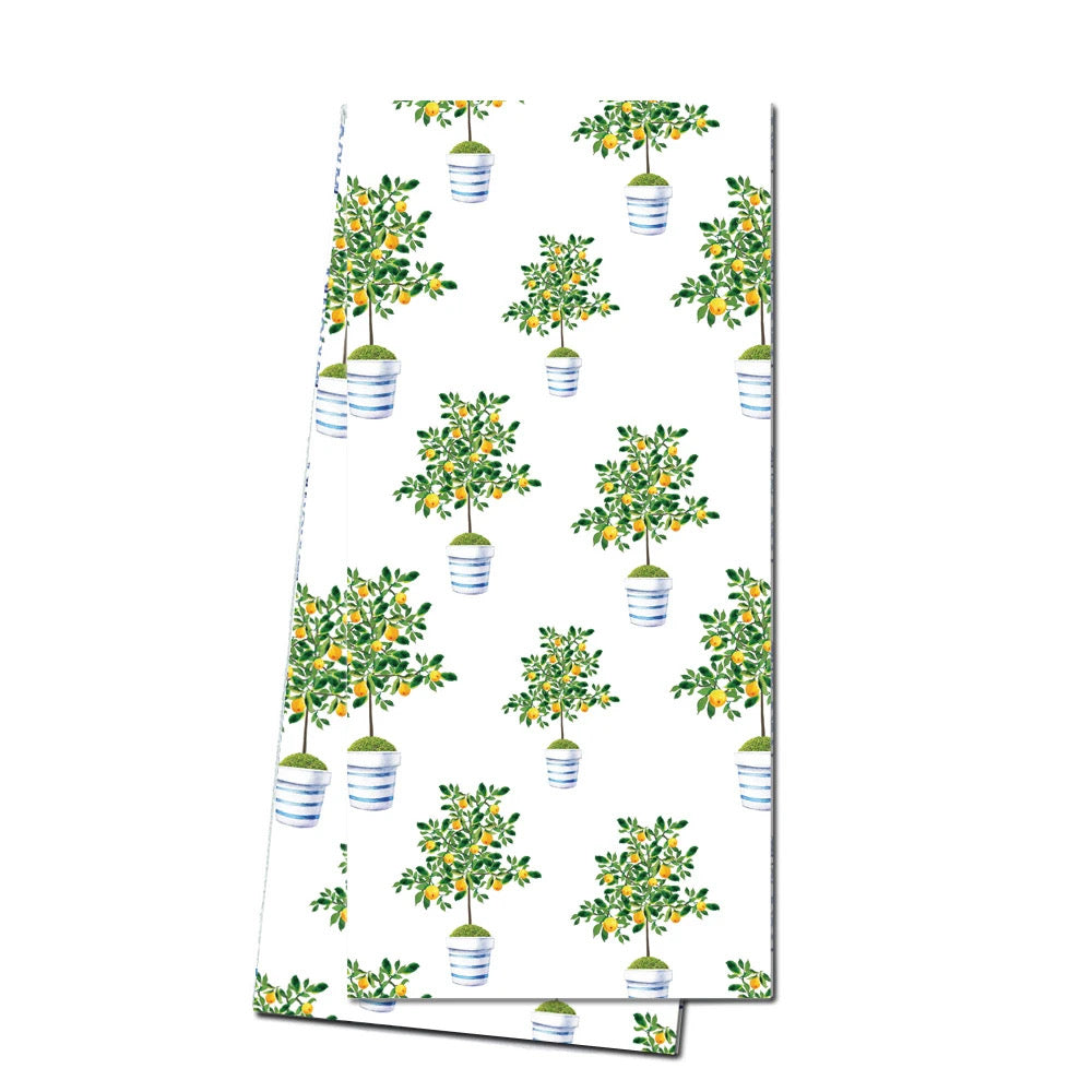 Cotton Tea Towel | Lemon Tree Pattern
