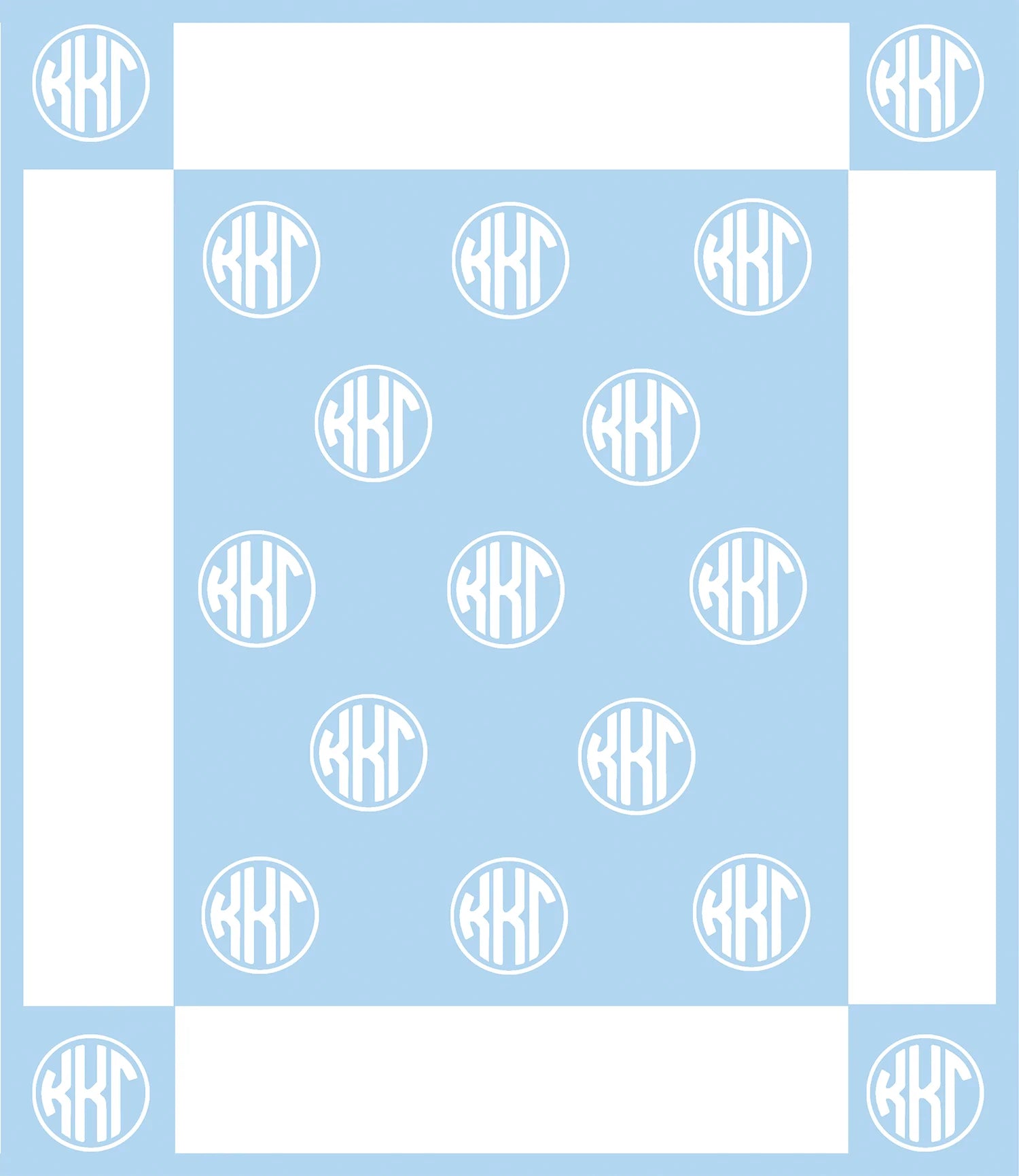 Circle Monogram Blanket, Assorted Sororities