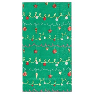 Deck the Halls Foil Guest Towel 2 Ply/16pk