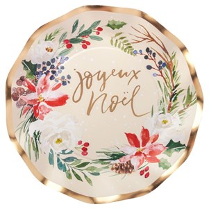 Winter Blossom Foil Salad Plate/8pk